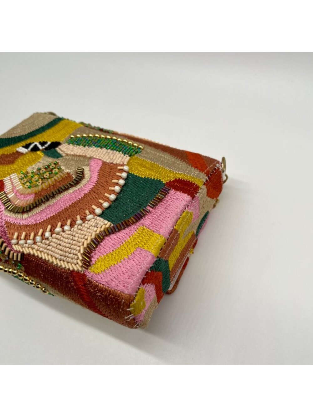 MMs Brands Beaded Flip-Over Clutch Purse - Picture 6 of 10